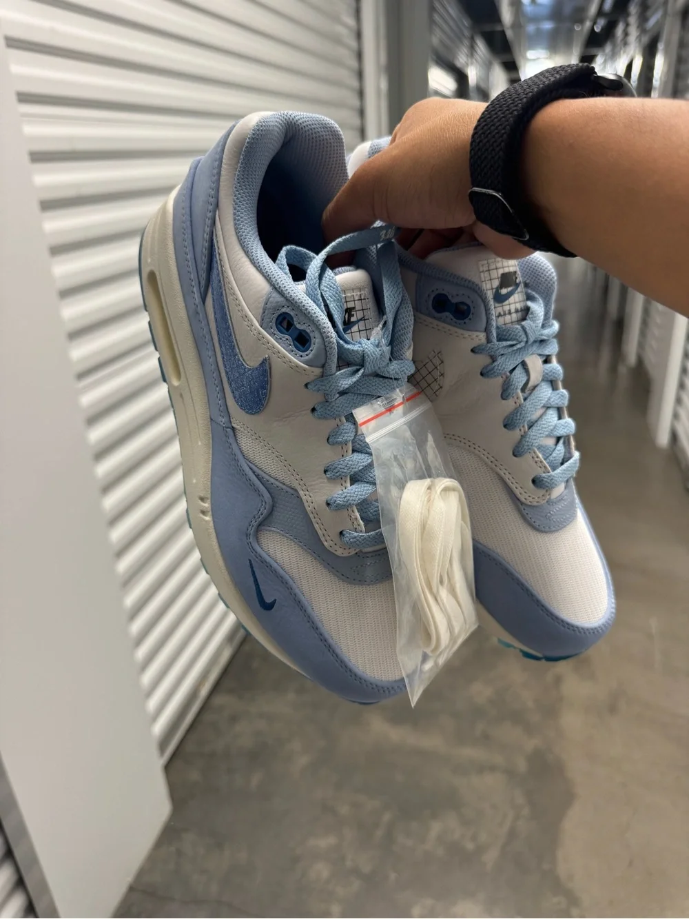 Nike Light Blue and White Air Max Sneakers